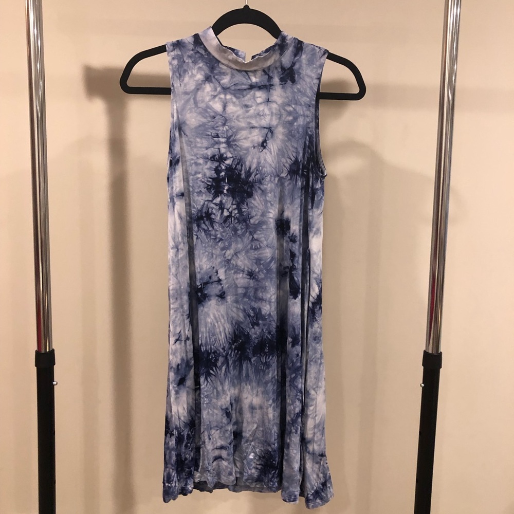 Justice girls dress, size 14/16, blue tie dye